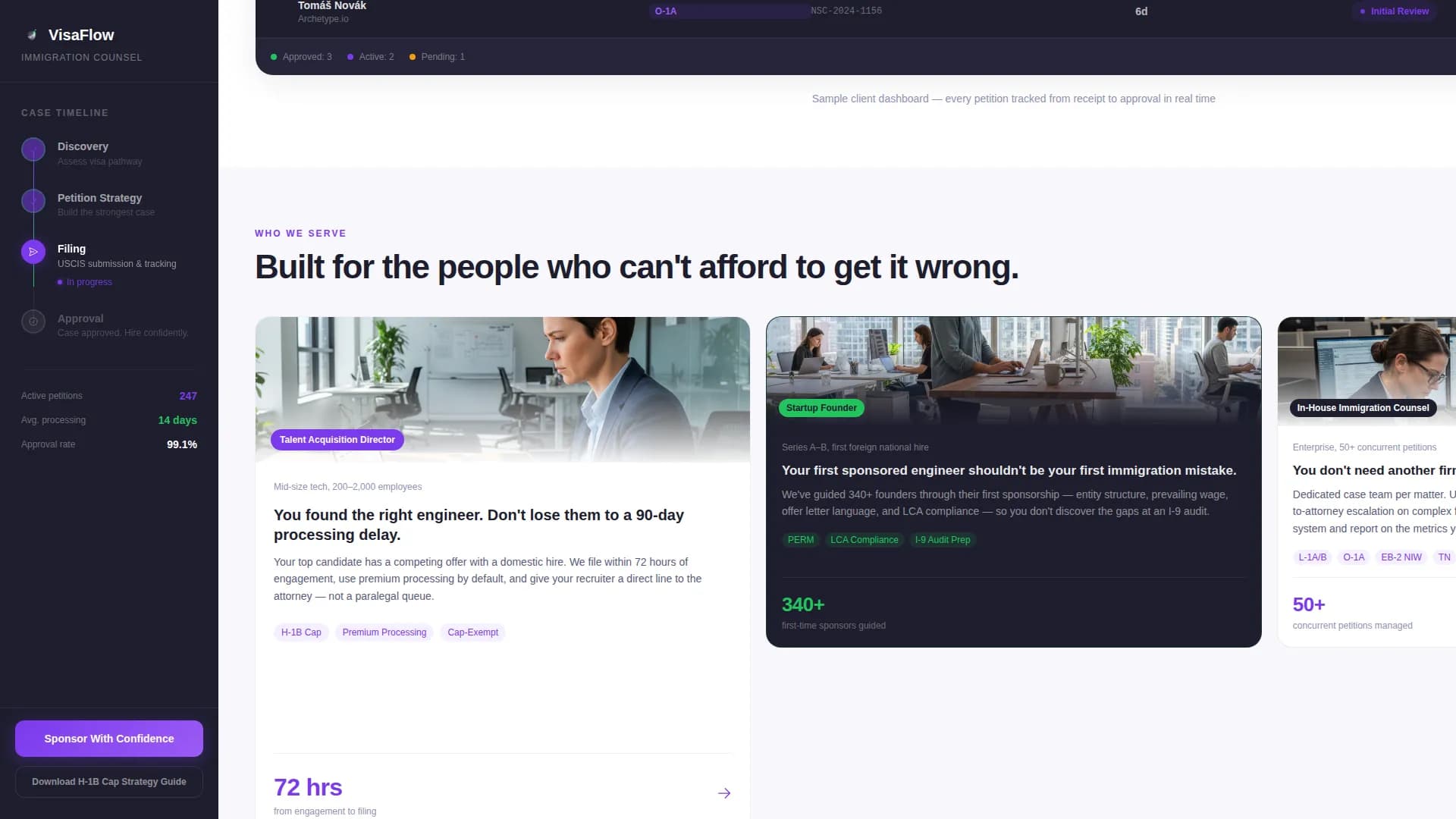 Visa - Immigration Services Landing page Template
