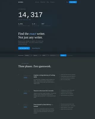 Byline - Content Marketplace Landing page Template