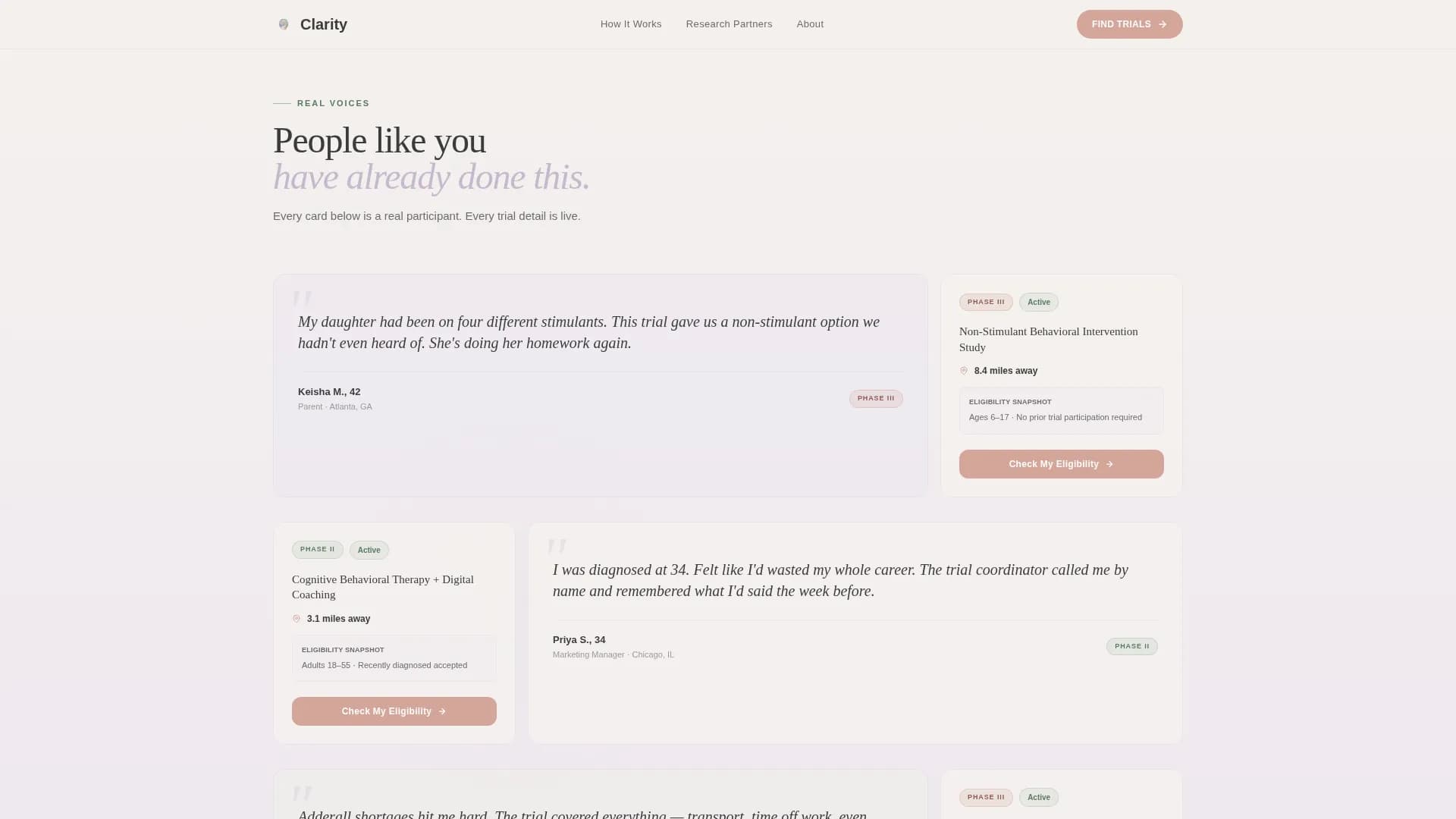 Clarity - Clinical Trials Landing page Template