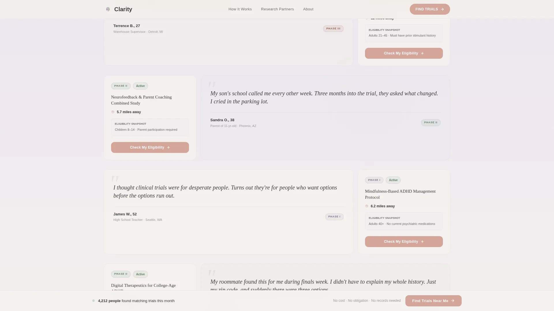 Clarity - Clinical Trials Landing page Template