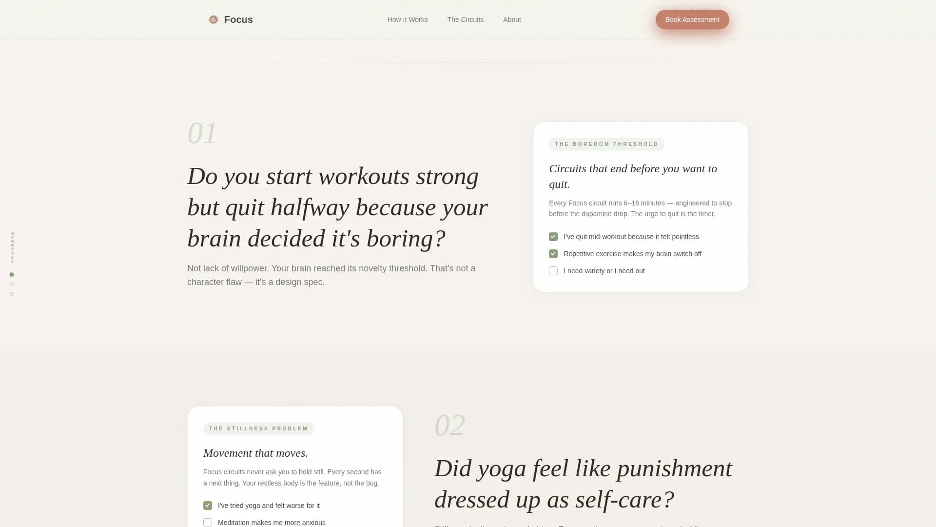 Focus - Exercise Program Landing page Template