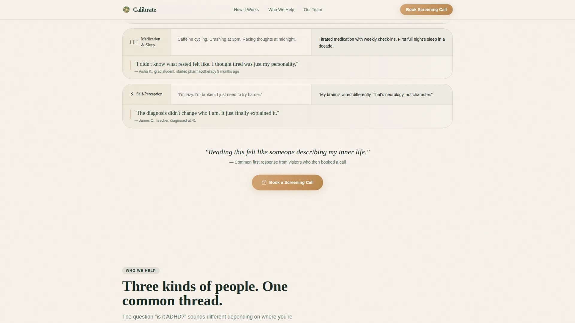 Calibrate - Specialist Clinic Landing page Template