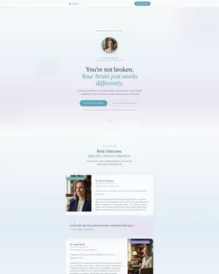 Focus - Telehealth Platform Landing page Template