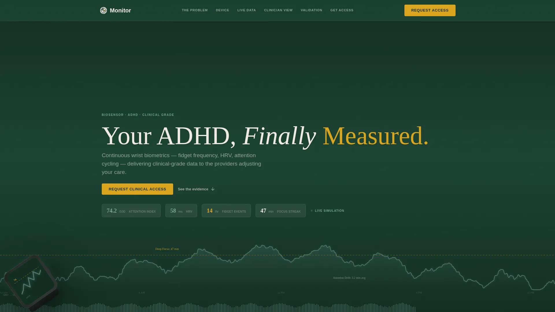 Monitor - Biosensor Platform Landing page Template