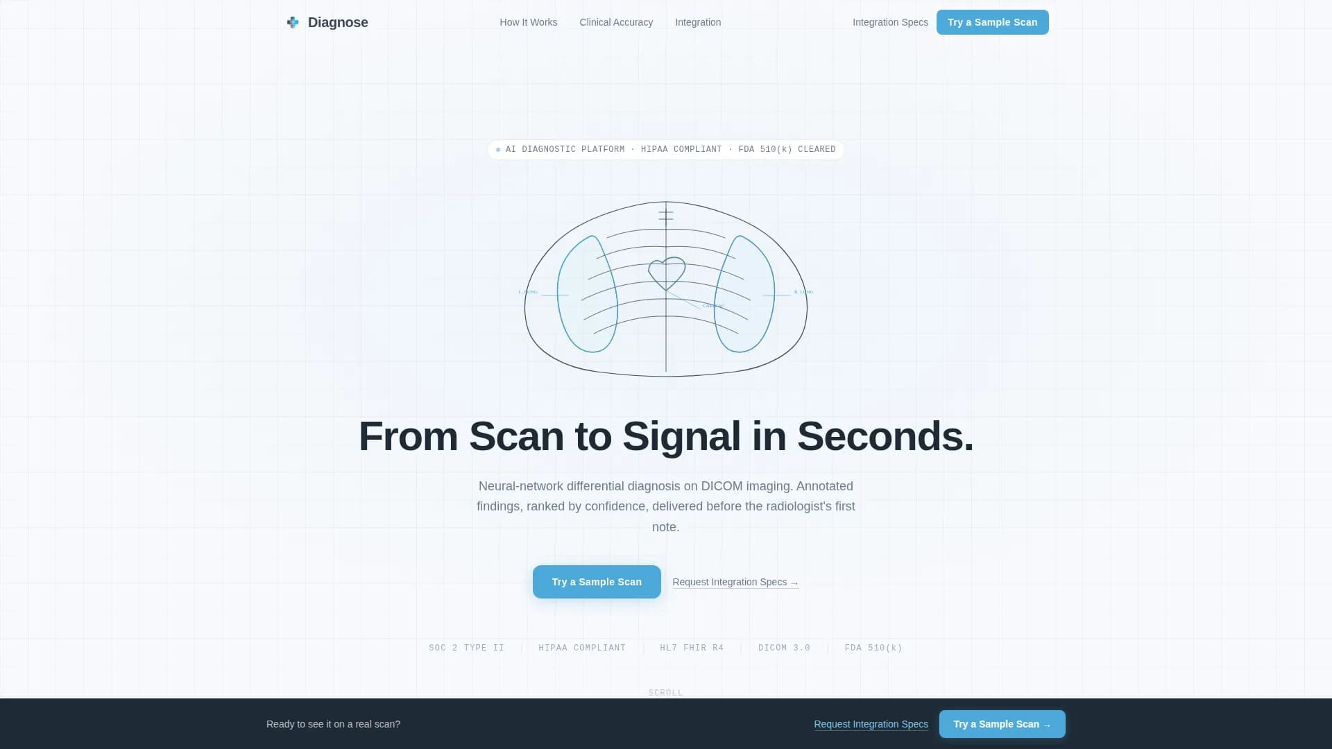 Diagnose - Medical Imaging Landing page Template