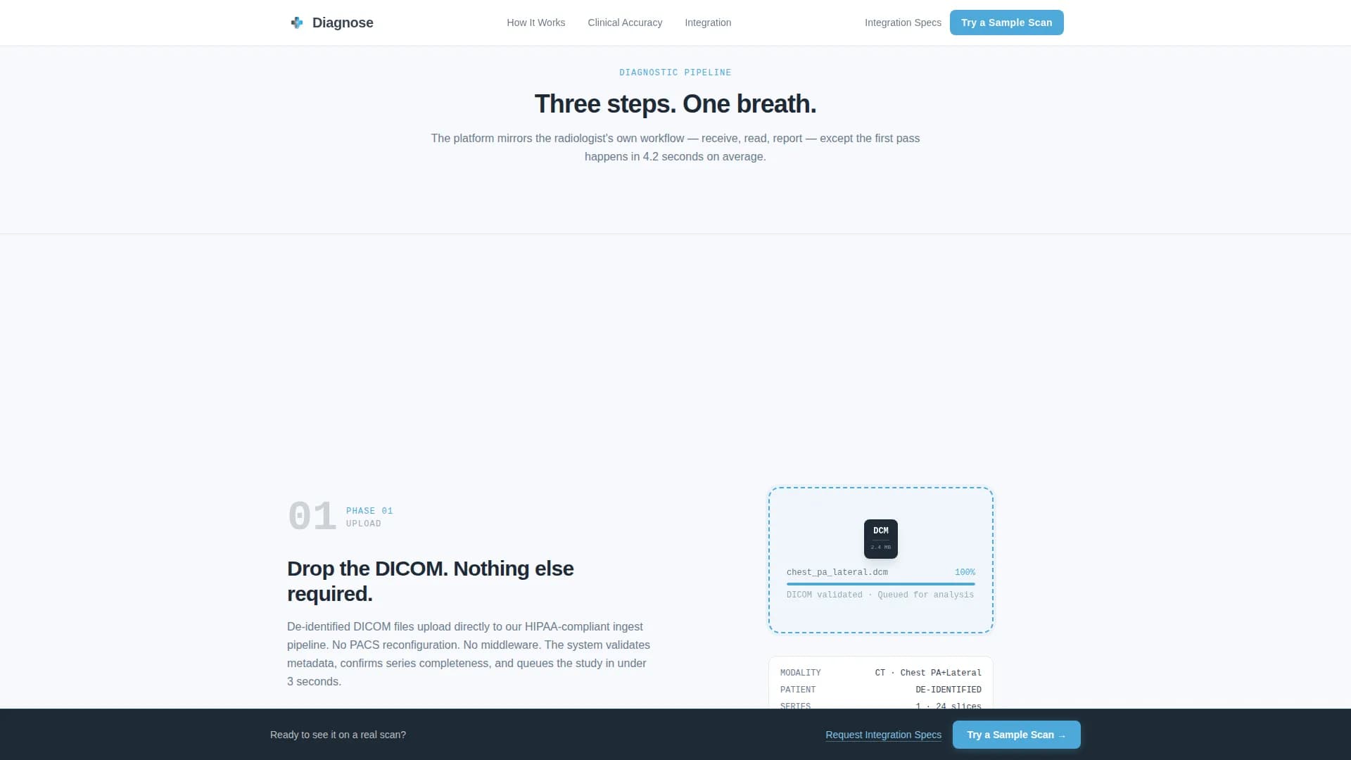 Diagnose - Medical Imaging Landing page Template