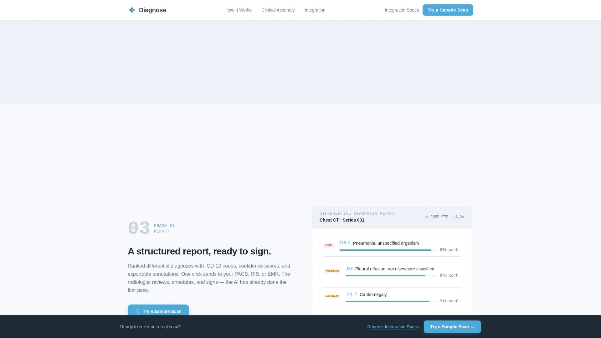 Diagnose - Medical Imaging Landing page Template