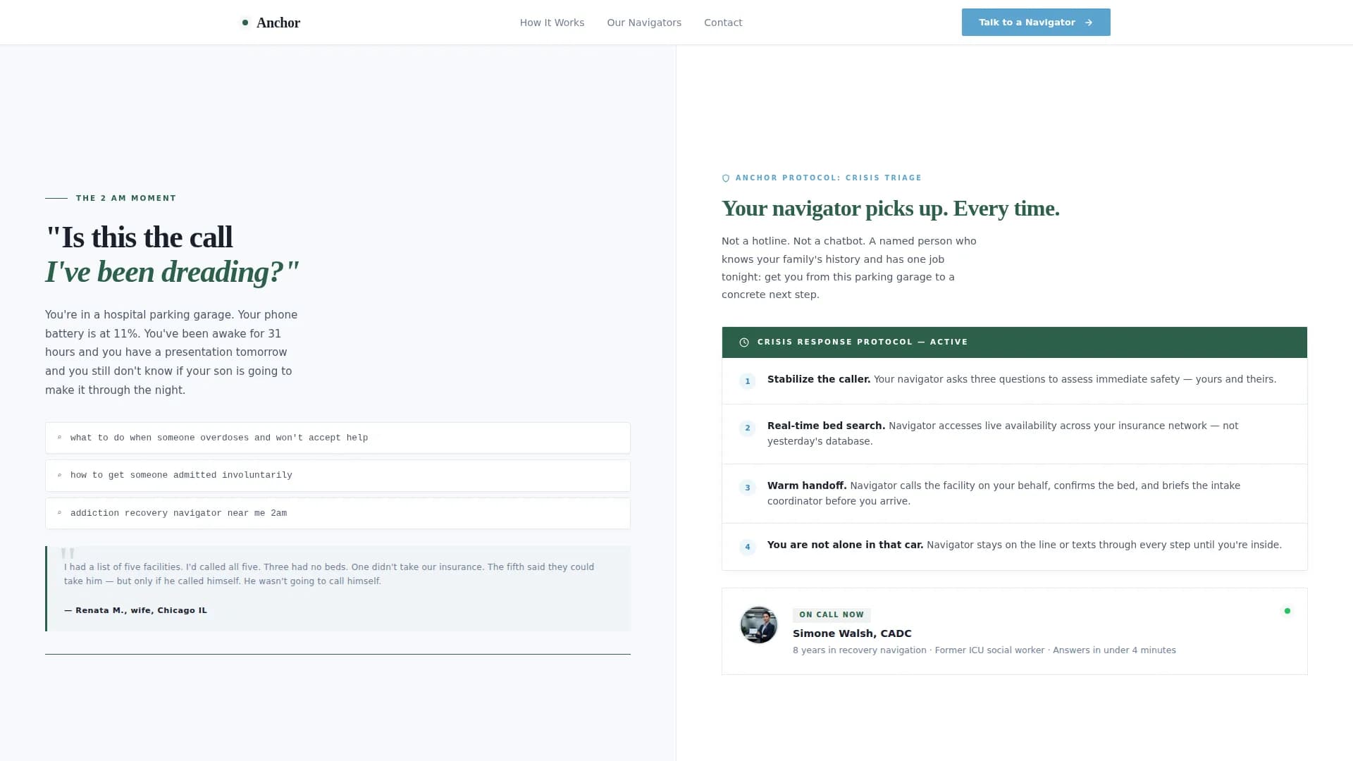 Anchor - Caregiver Services Landing page Template