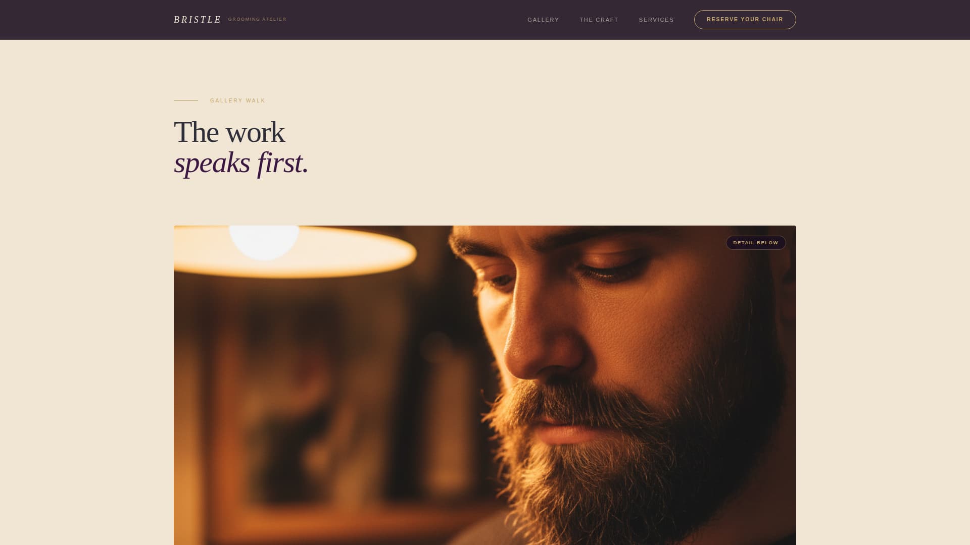 Bristle - Refined Barbershop Landing Page Template