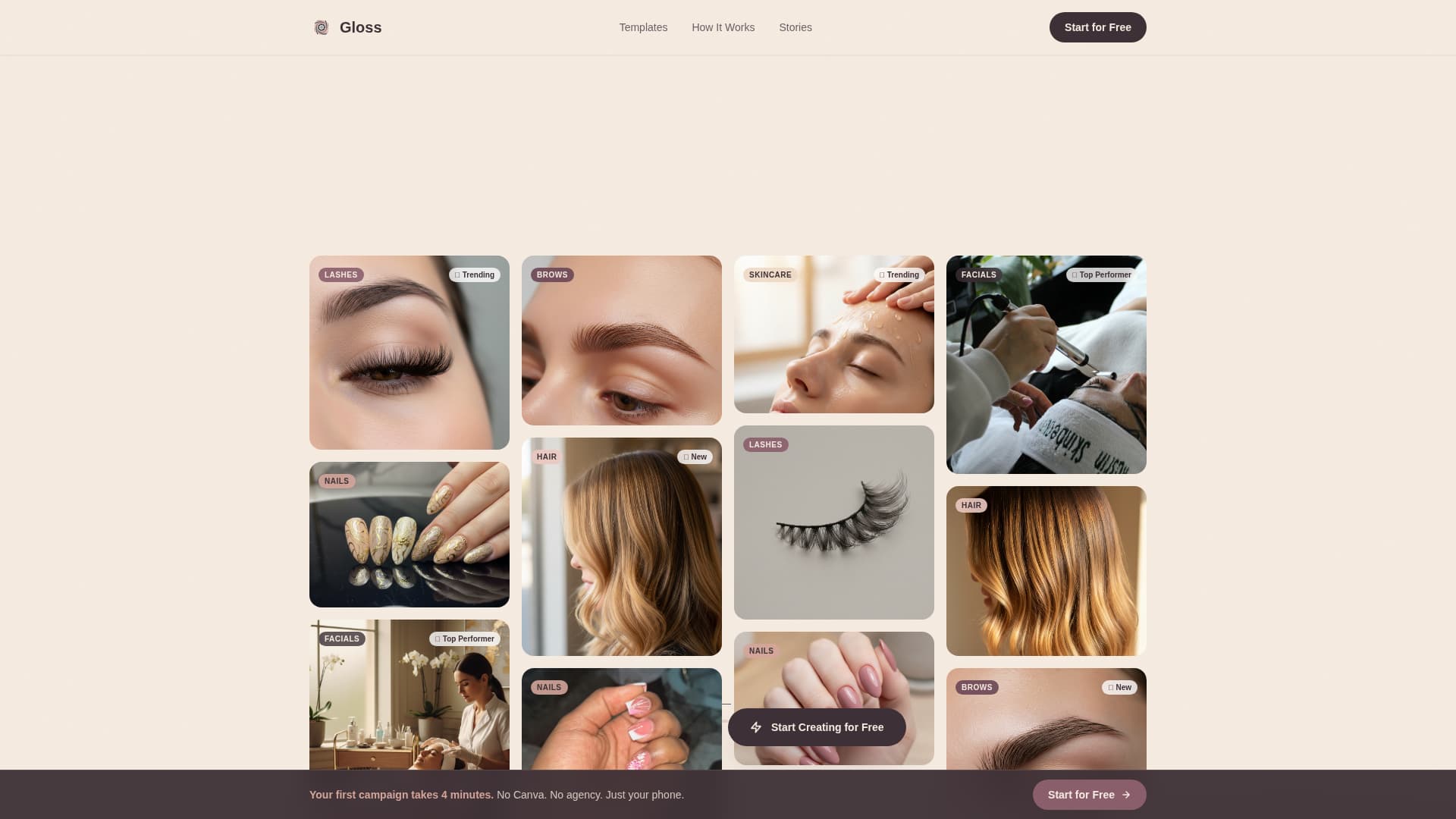 Gloss - Effortless Beautymarketing Landing Page Template
