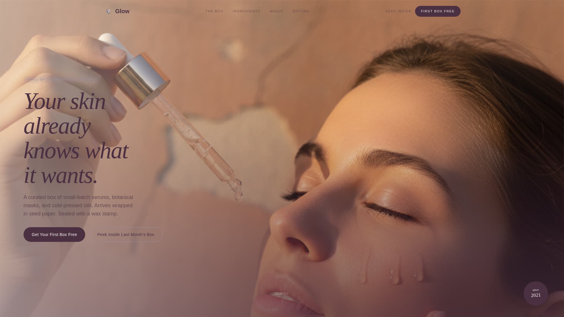 Glow - Radiant Beauty Landing Page Template