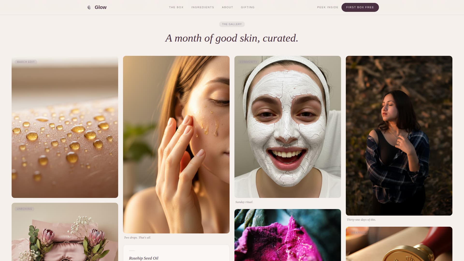 Glow - Radiant Beauty Landing Page Template