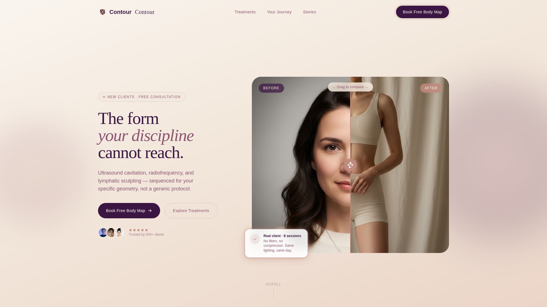 Contour - Sculpting Bodycontouring Landing Page Template