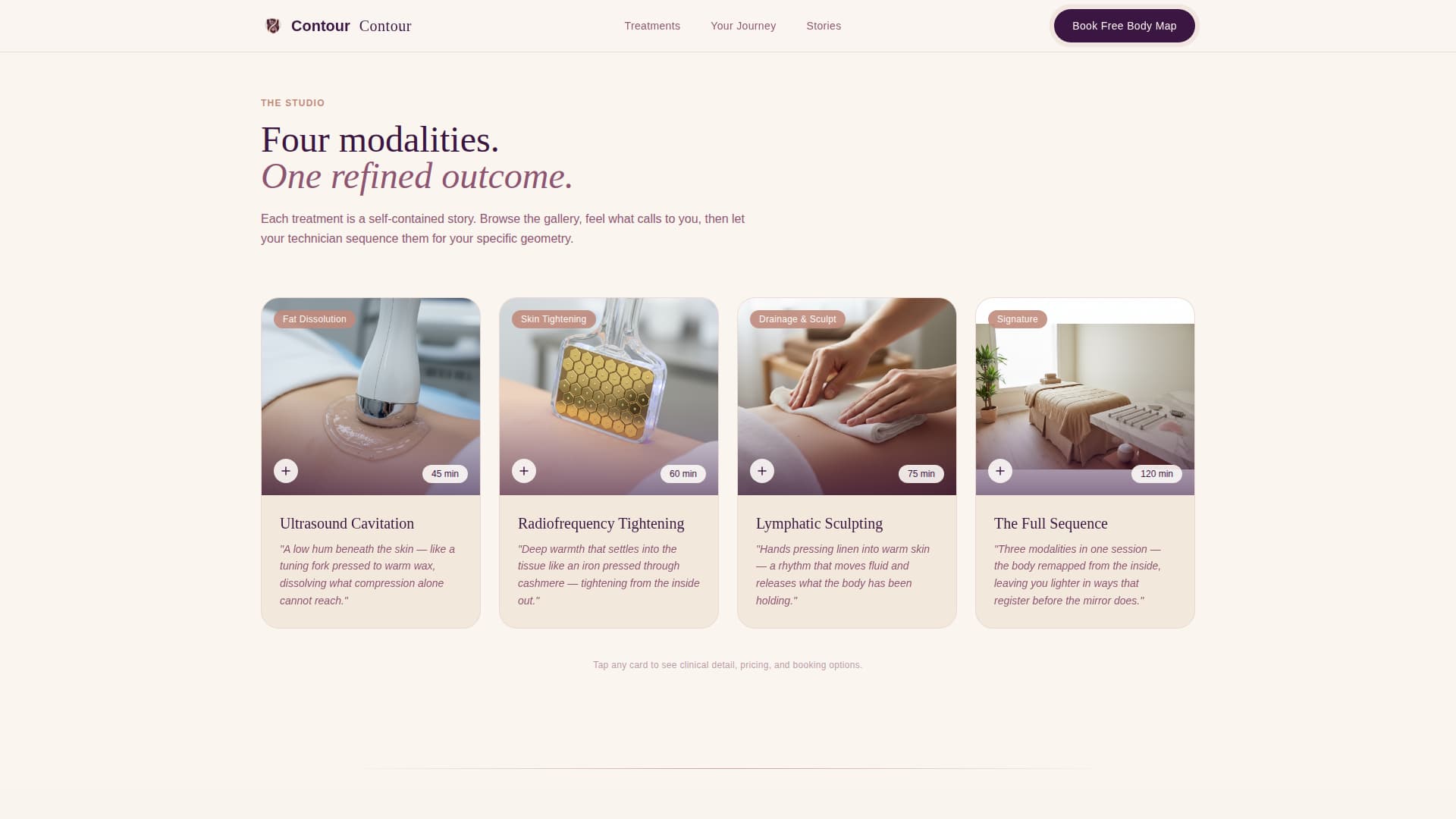 Contour - Sculpting Bodycontouring Landing Page Template
