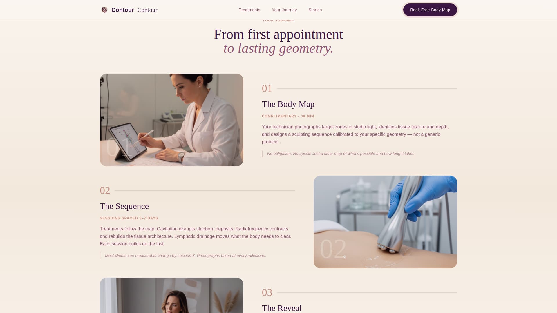 Contour - Sculpting Bodycontouring Landing Page Template