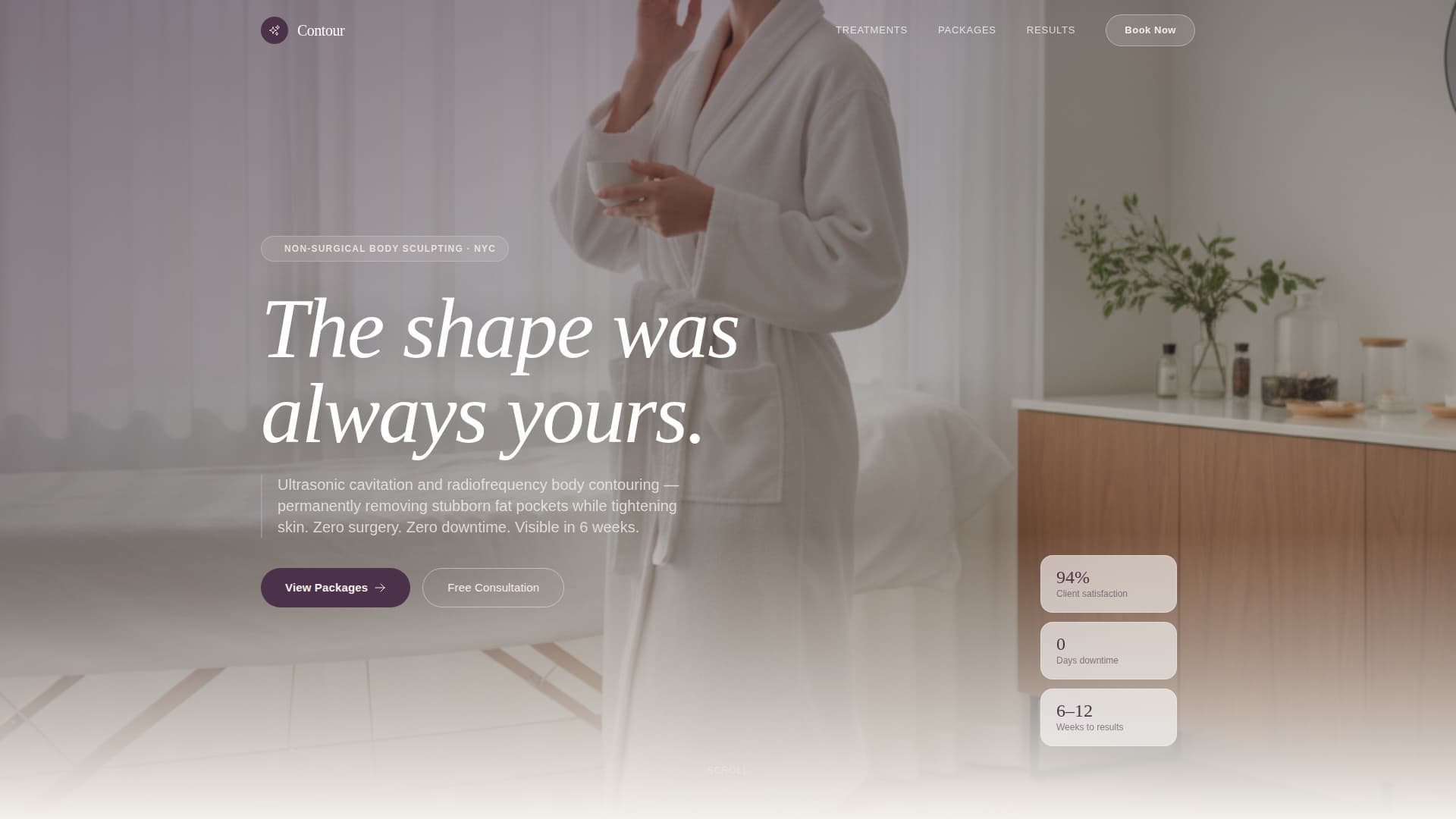 Contour - Transformative Bodysculpting Landing Page Template