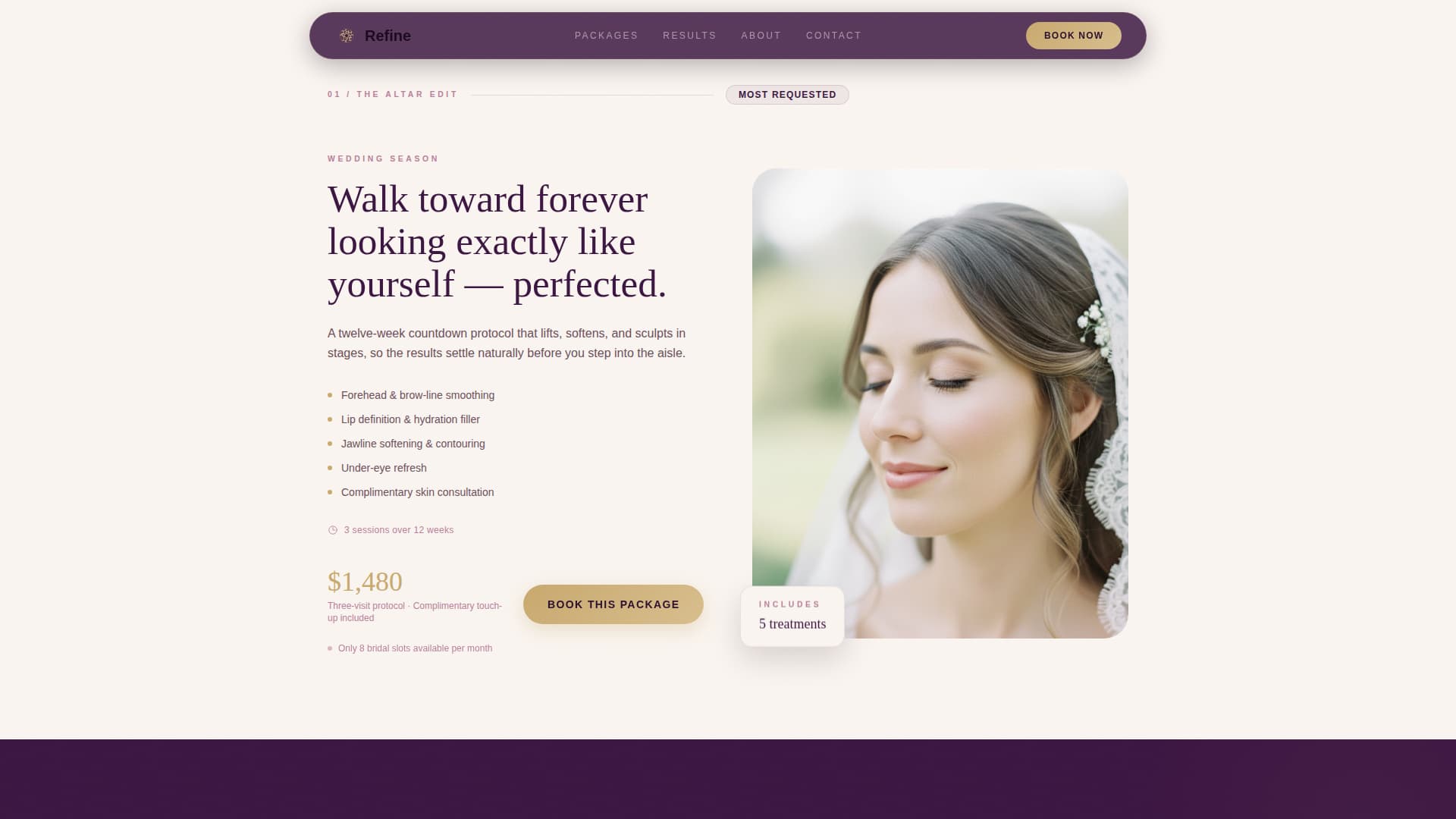 Refine - Luxurious Botoxclinic Landing Page Template