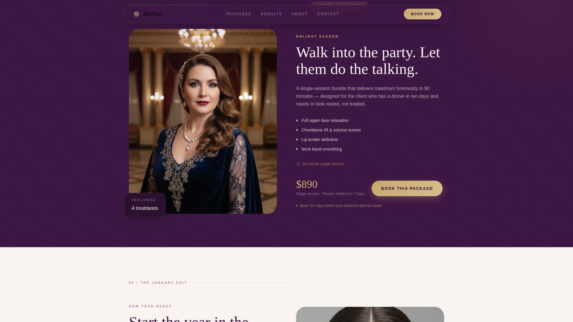 Refine - Luxurious Botoxclinic Landing Page Template