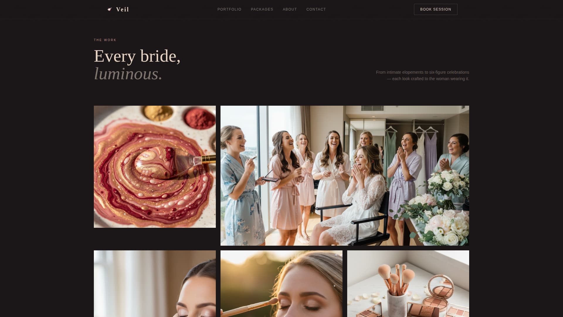 Veil - Luxe Bridal Landing Page Template