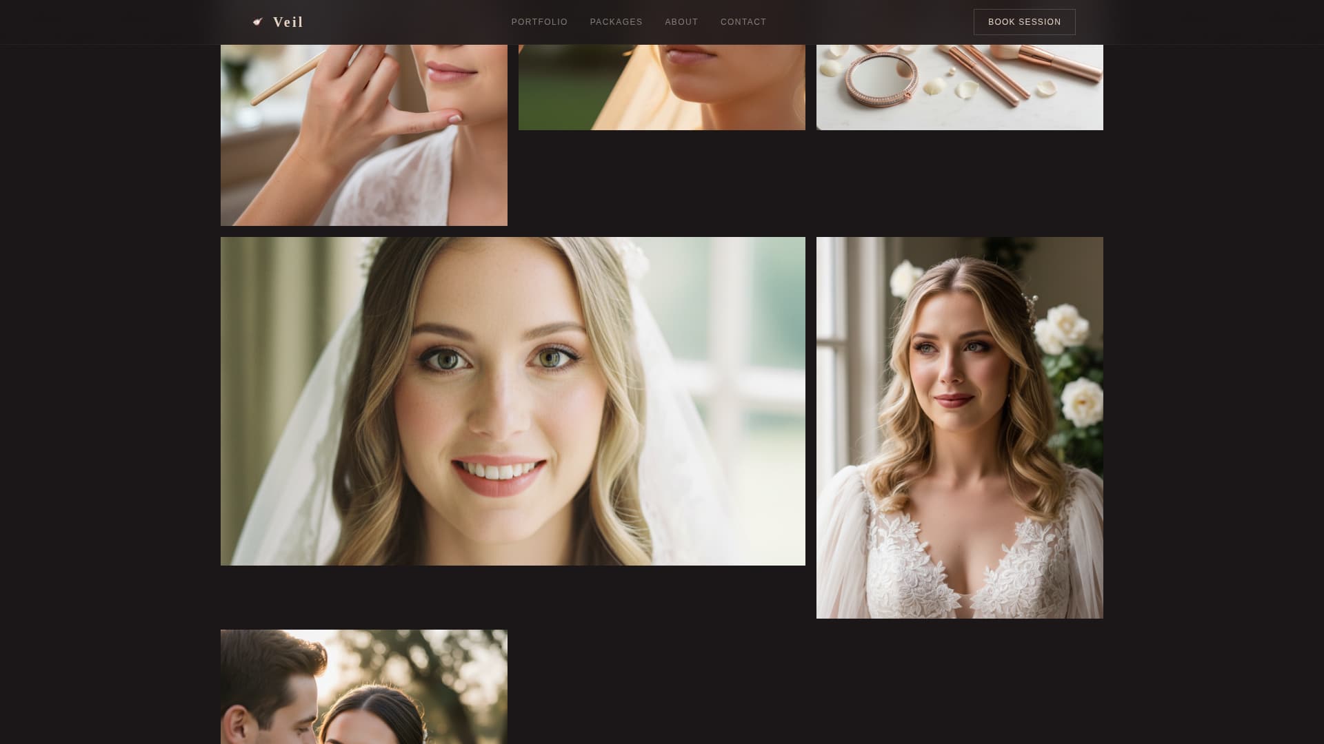 Veil - Luxe Bridal Landing Page Template