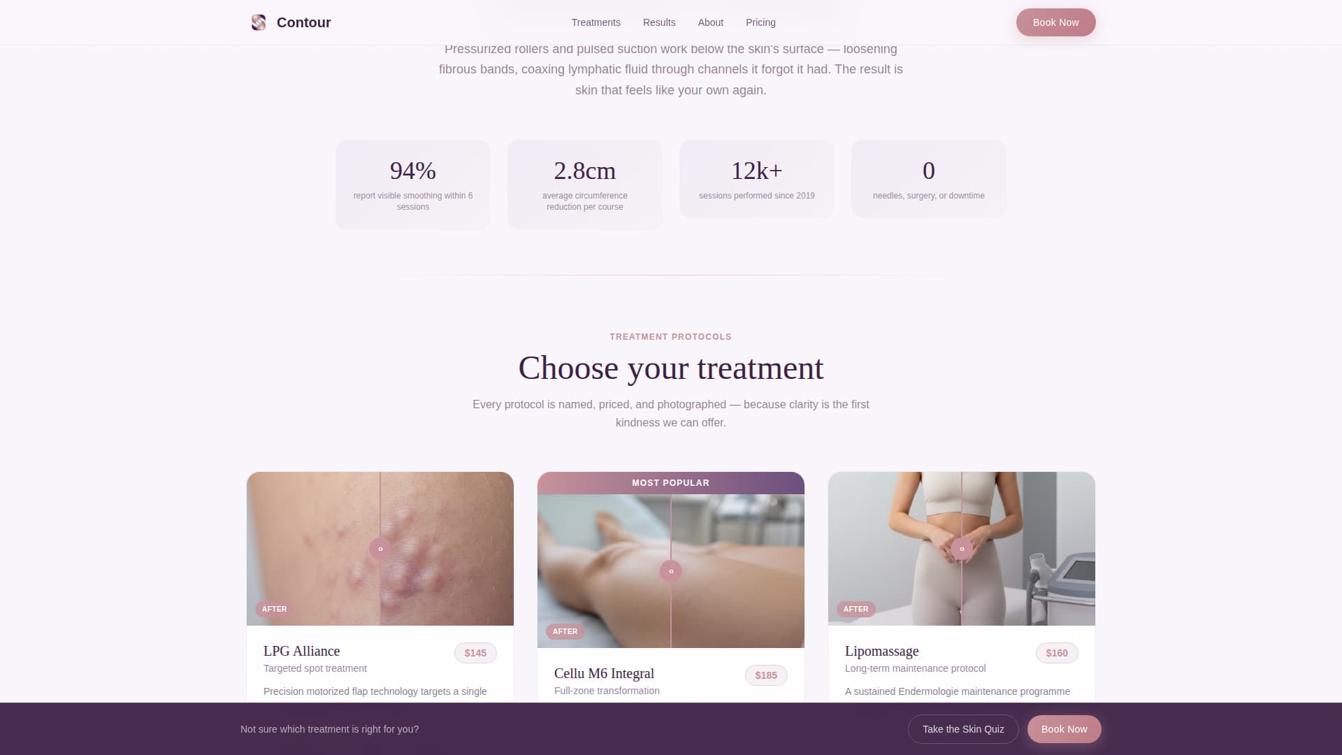 Contour - Transformative Endermologie Landing Page Template