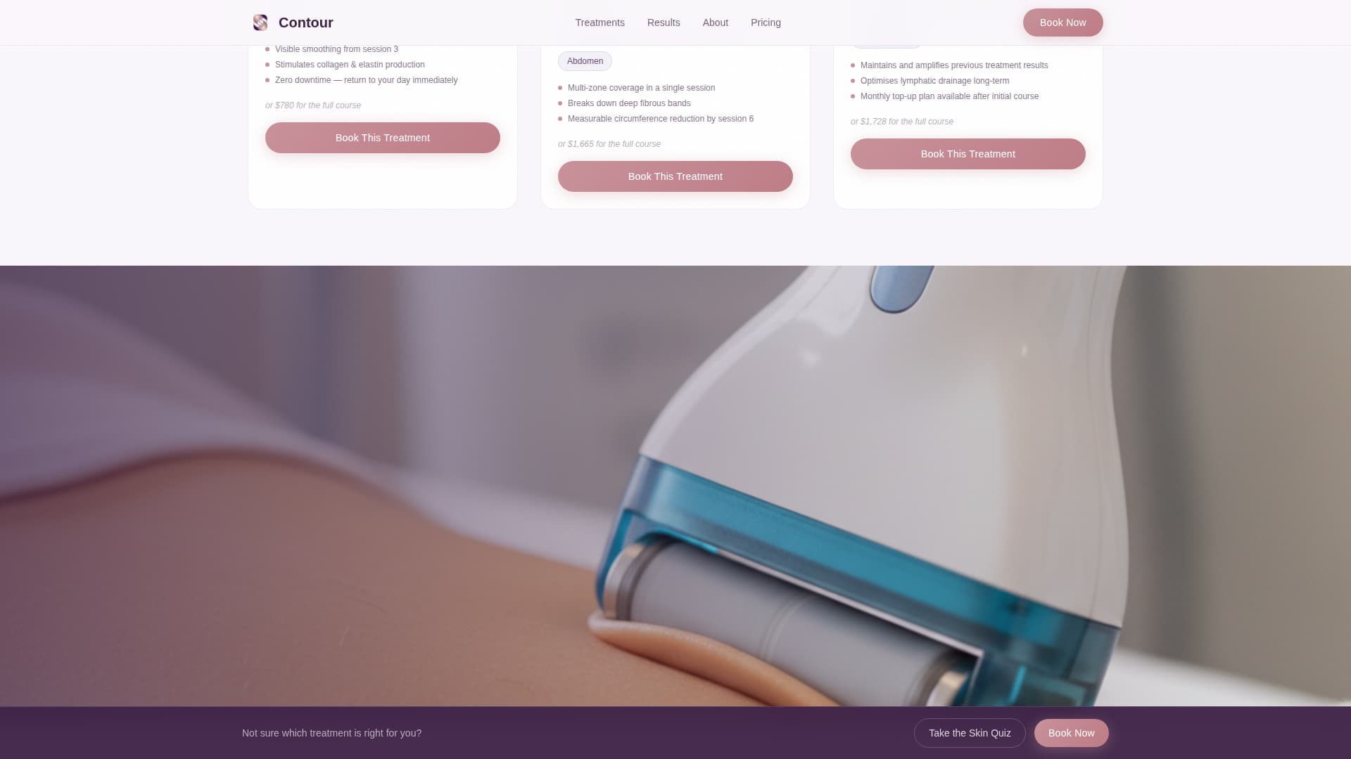 Contour - Transformative Endermologie Landing Page Template