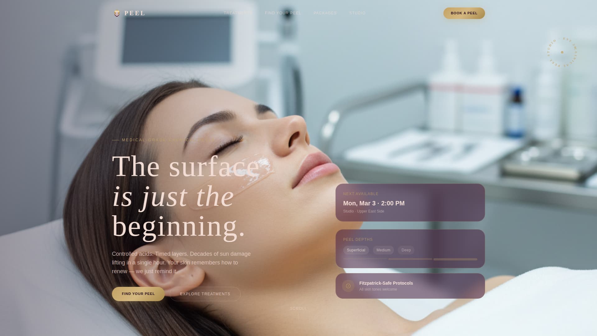 Peel - Luxurious Chemicalpeel Landing Page Template