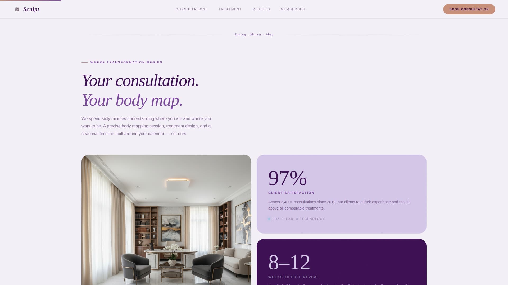 Sculpt - Luxe Coolsculpting Landing Page Template