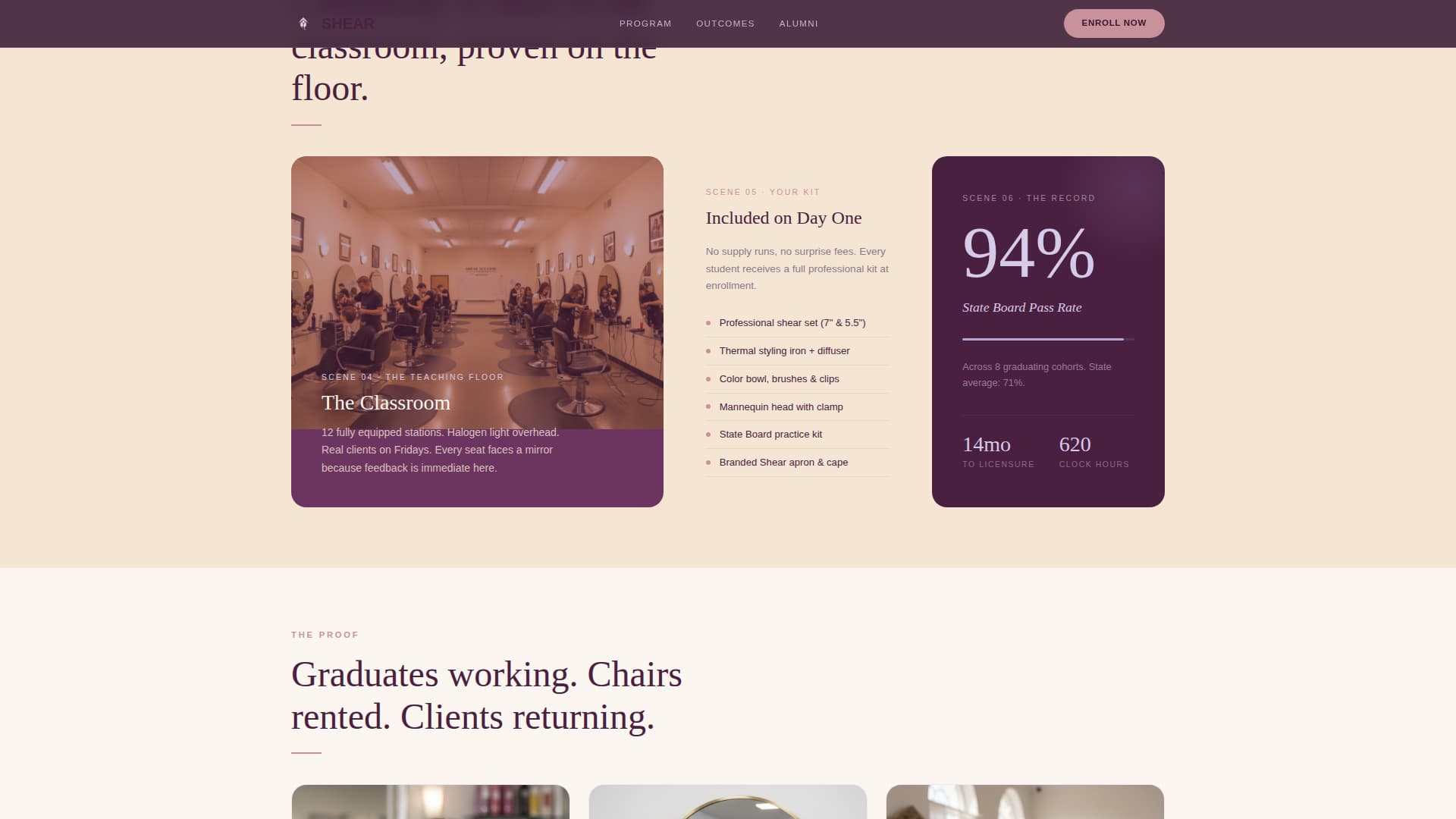 Shear - Elegant Cosmetology Landing Page Template