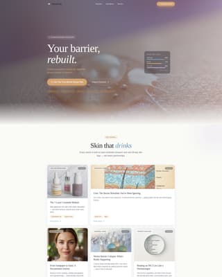 Dewdrop - Soothing Skincare Landing Page Template