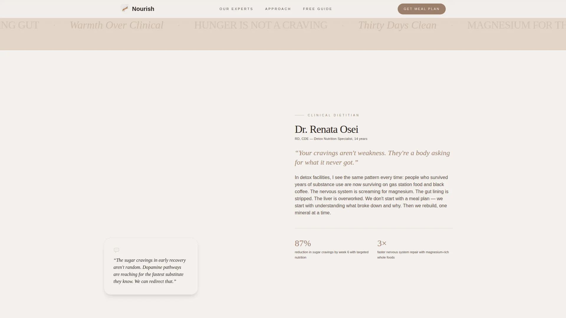 Nourish - Nutrition Program Landing page Template