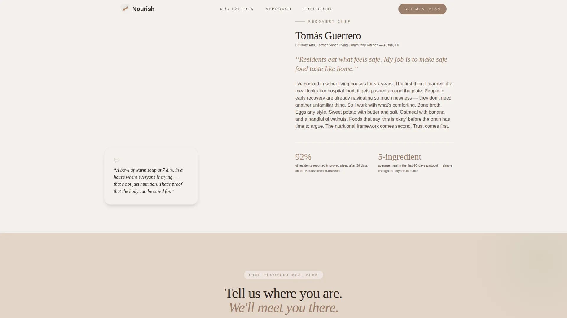 Nourish - Nutrition Program Landing page Template
