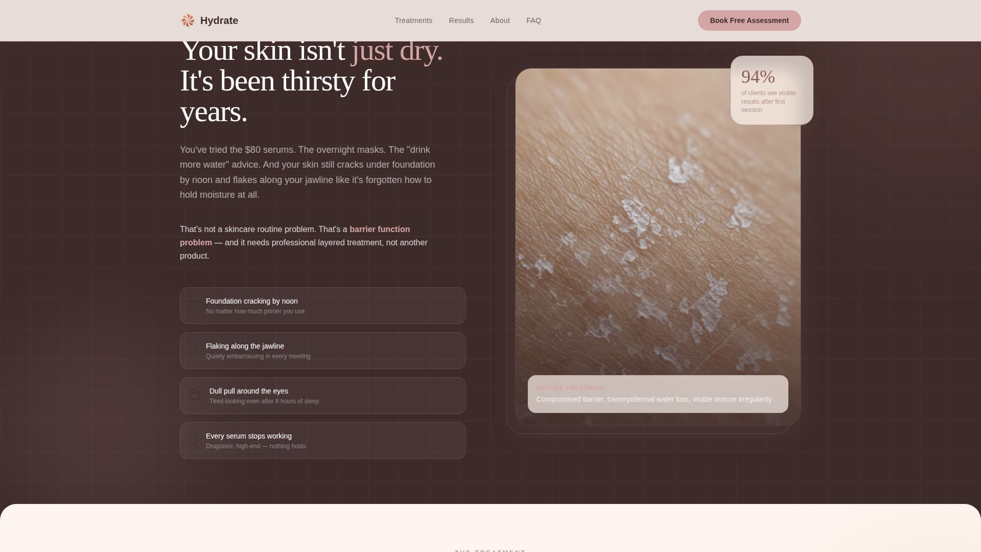 Hydrate - Radiant Skincare Landing Page Template