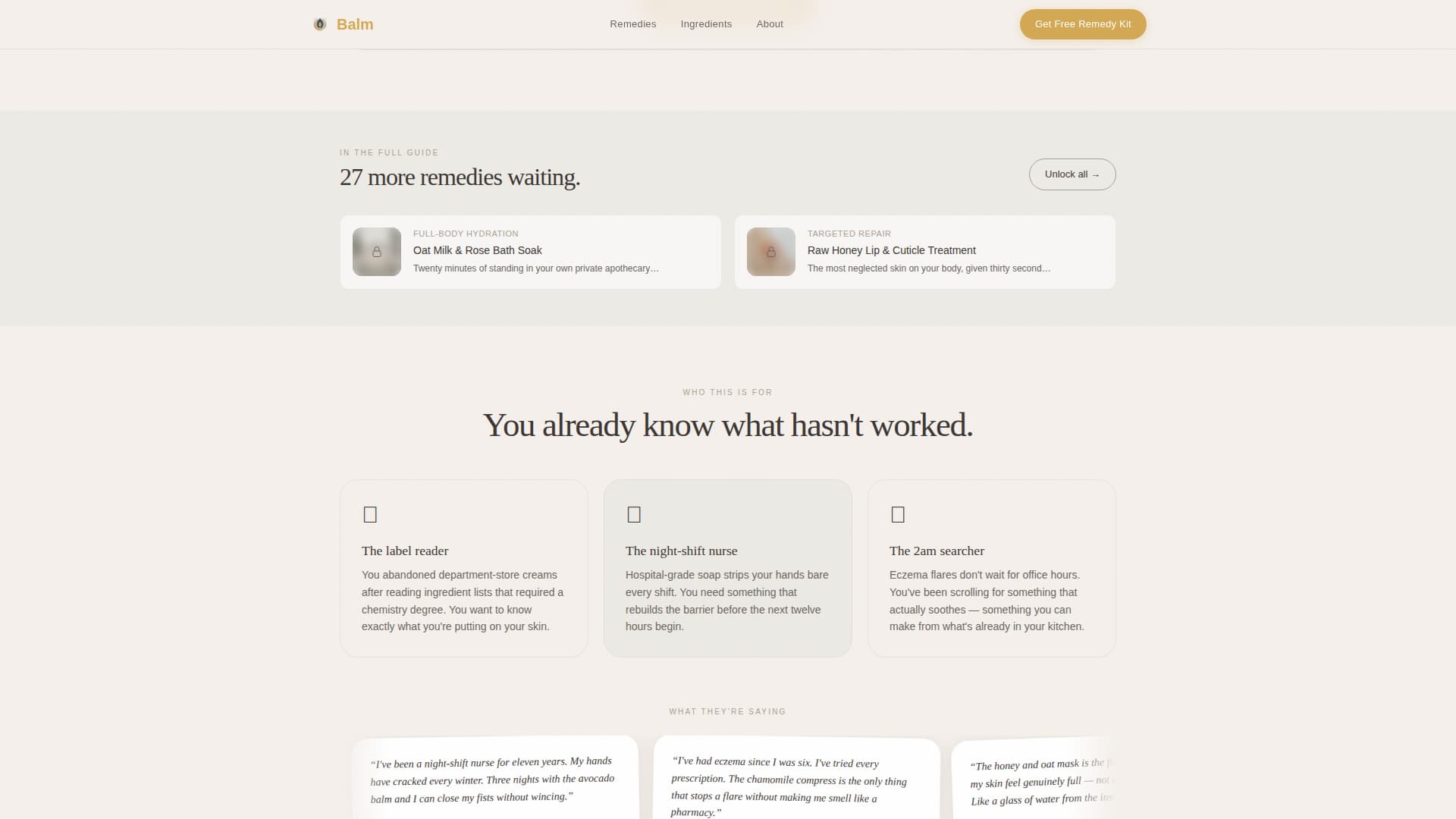 Dry - Premium Skin Landing Page Template