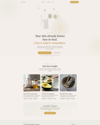 Dry - Premium Skin Landing Page Template