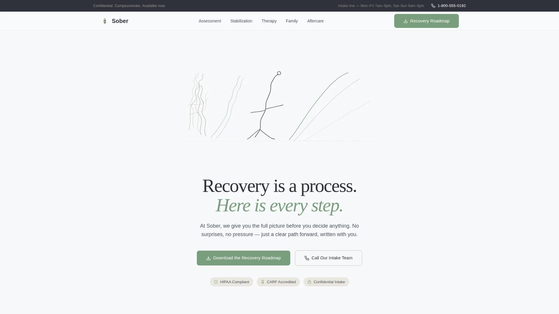 Sober - Specialist Clinic Landing Page Template