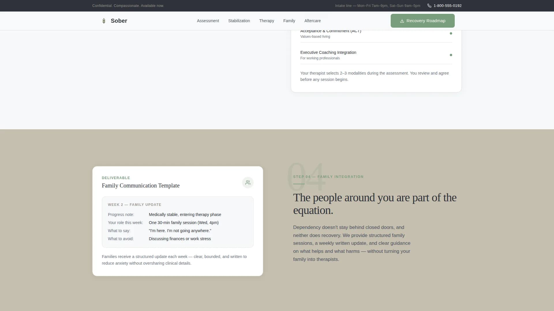 Sober - Specialist Clinic Landing Page Template