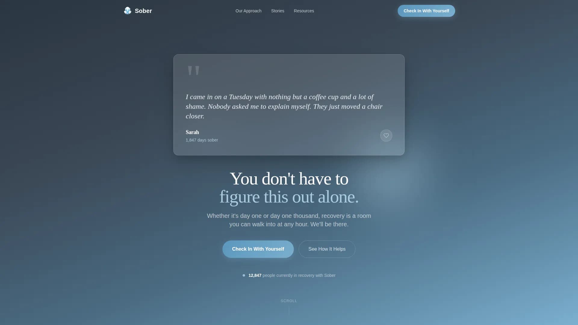 Sober - Support Groups Landing page Template