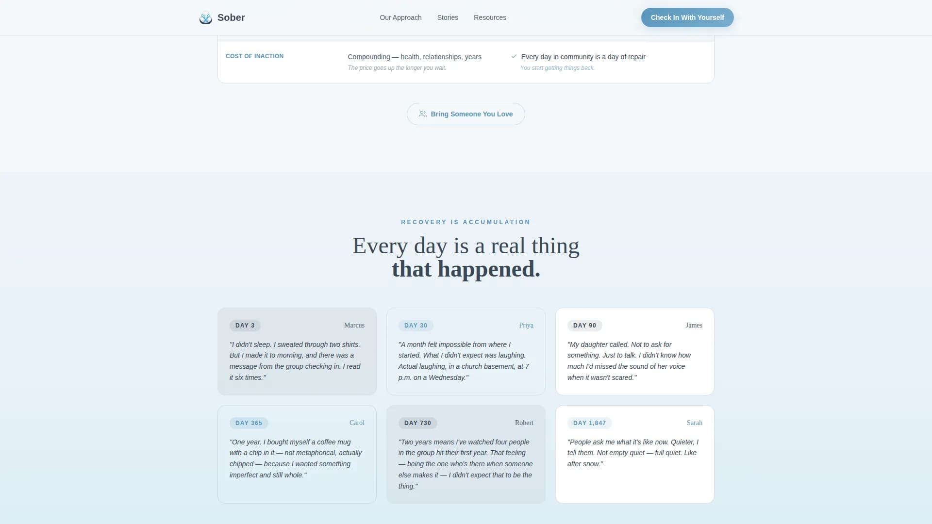 Sober - Support Groups Landing page Template