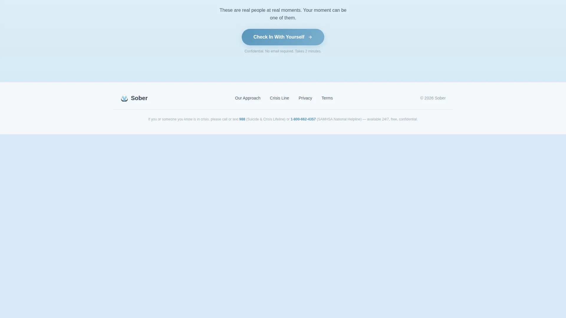 Sober - Support Groups Landing page Template
