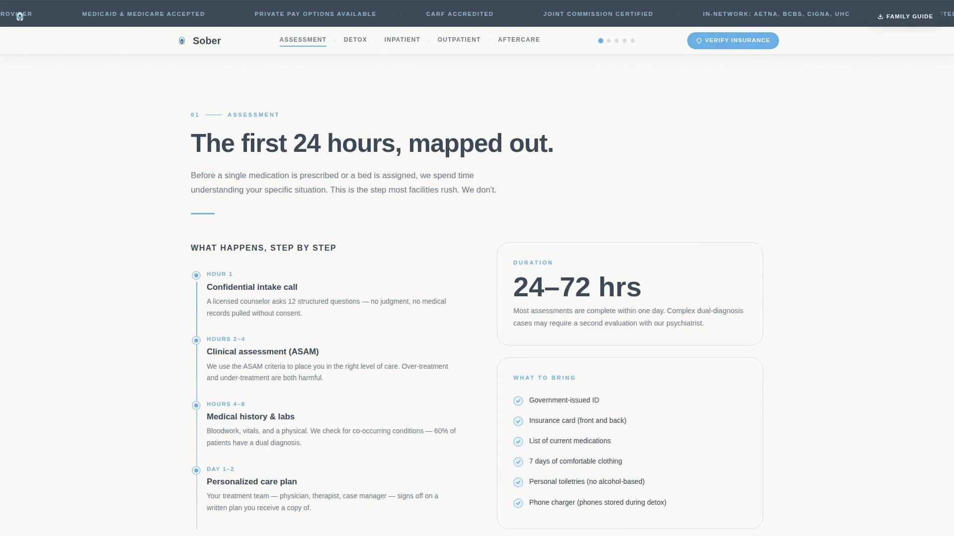 Sober - Rehabilitation Center Landing page Template