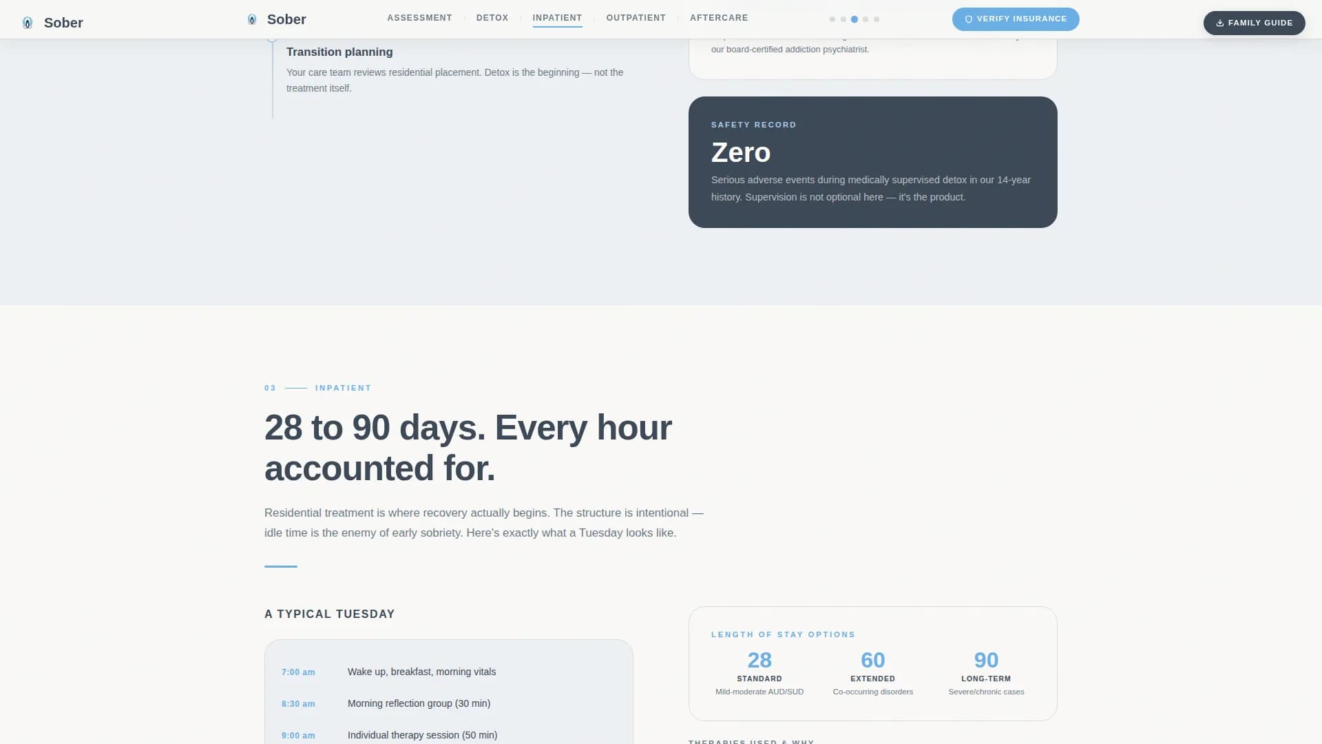 Sober - Rehabilitation Center Landing page Template