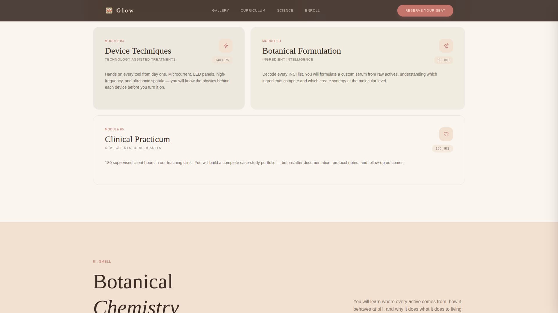 Glow - Transformative Esthetics Landing Page Template