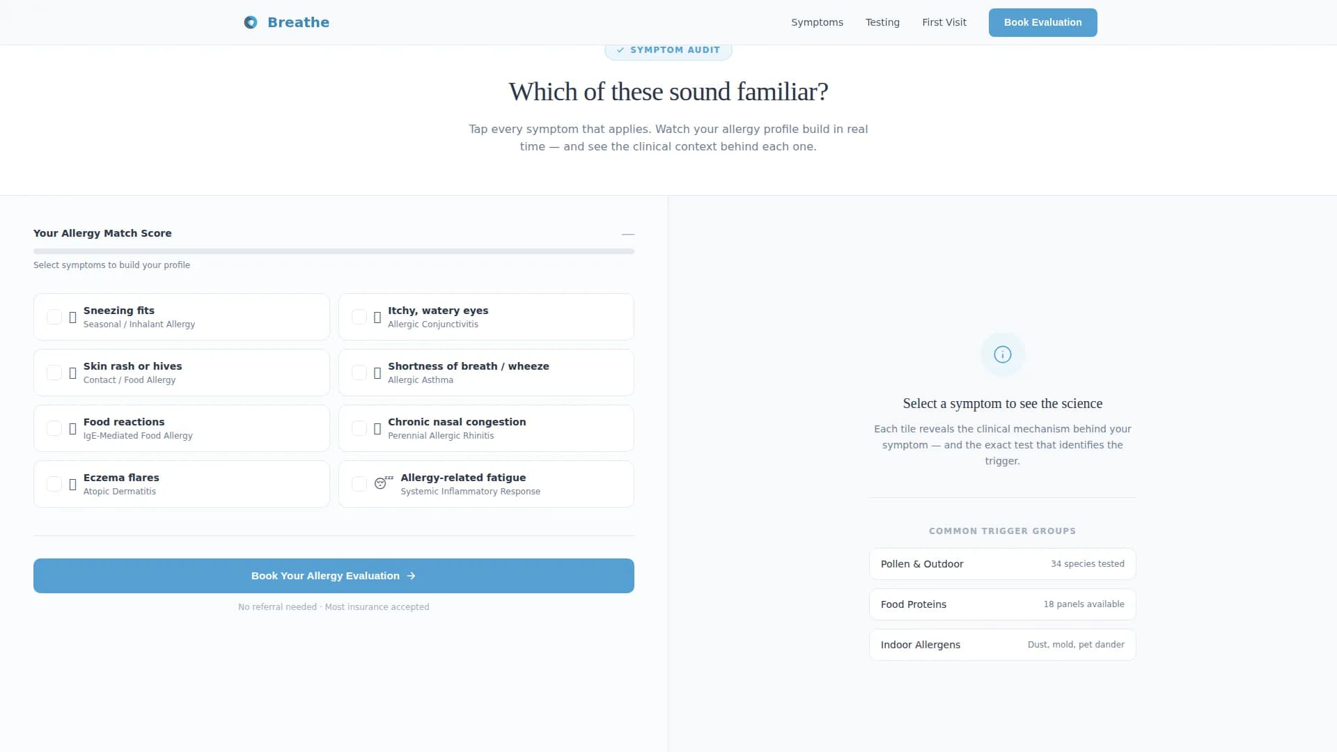 Clarity - Allergy Clinic Landing Page Template
