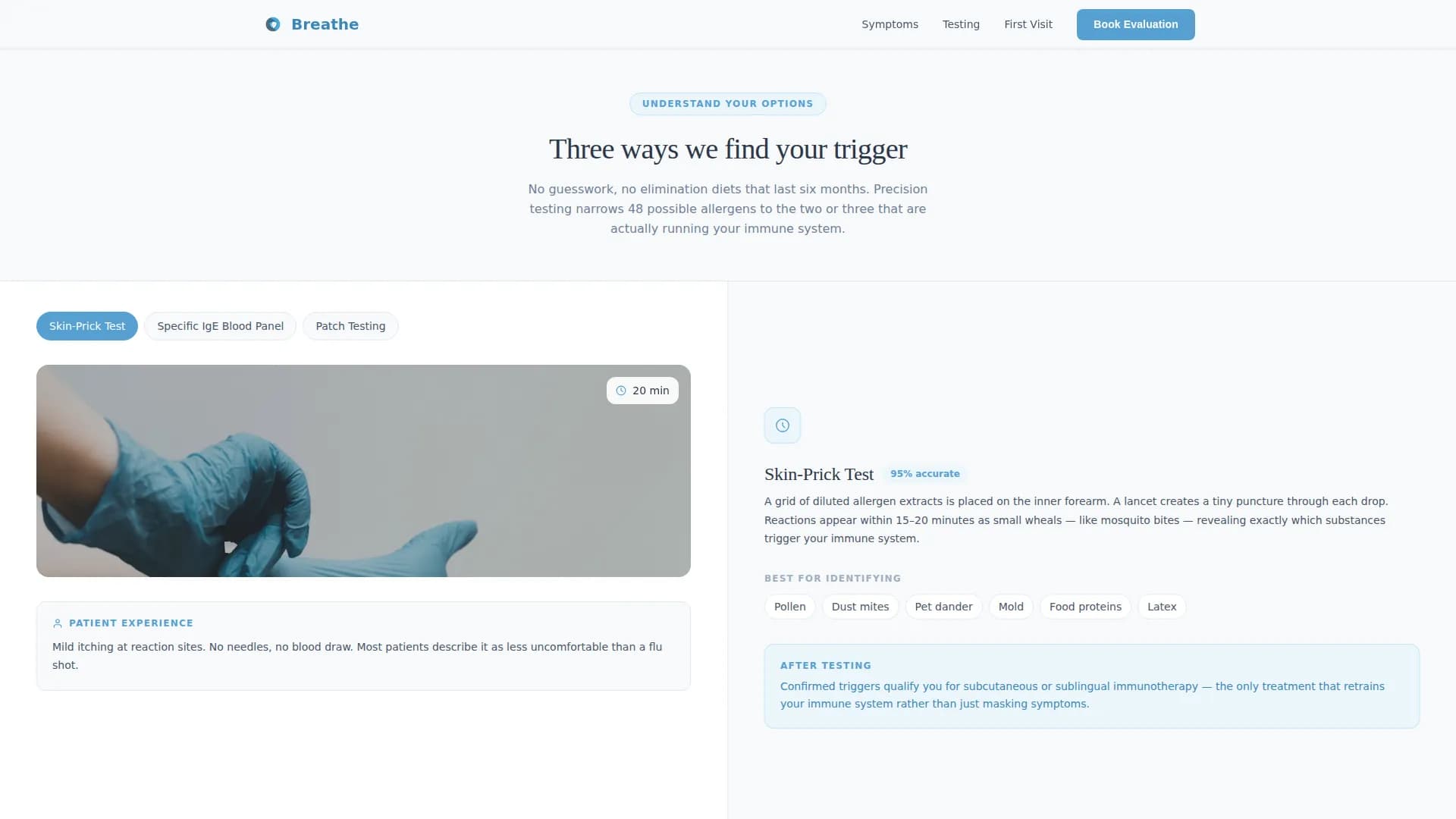 Clarity - Allergy Clinic Landing Page Template
