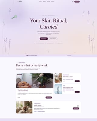 Glow - Radiant Skincare Landing Page Template