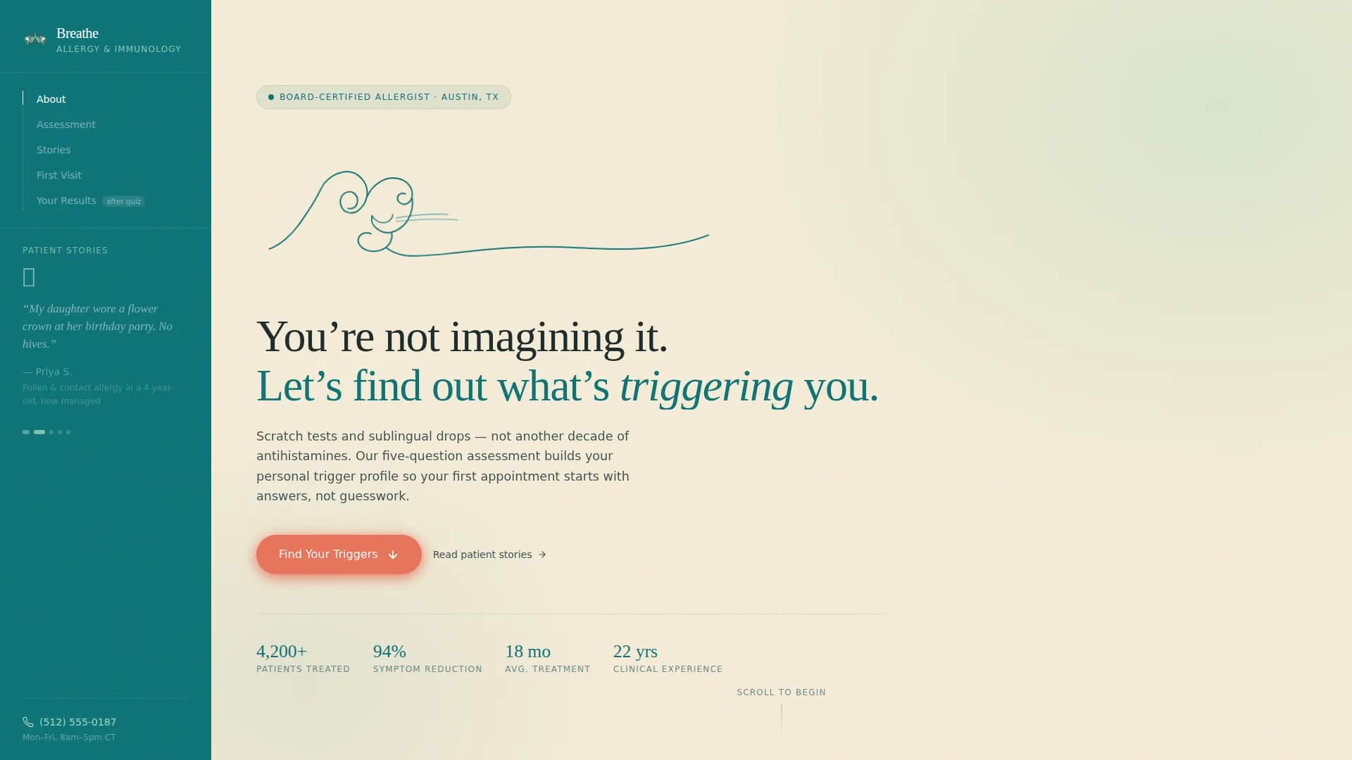 Breathe - Allergy Services Landing page Template
