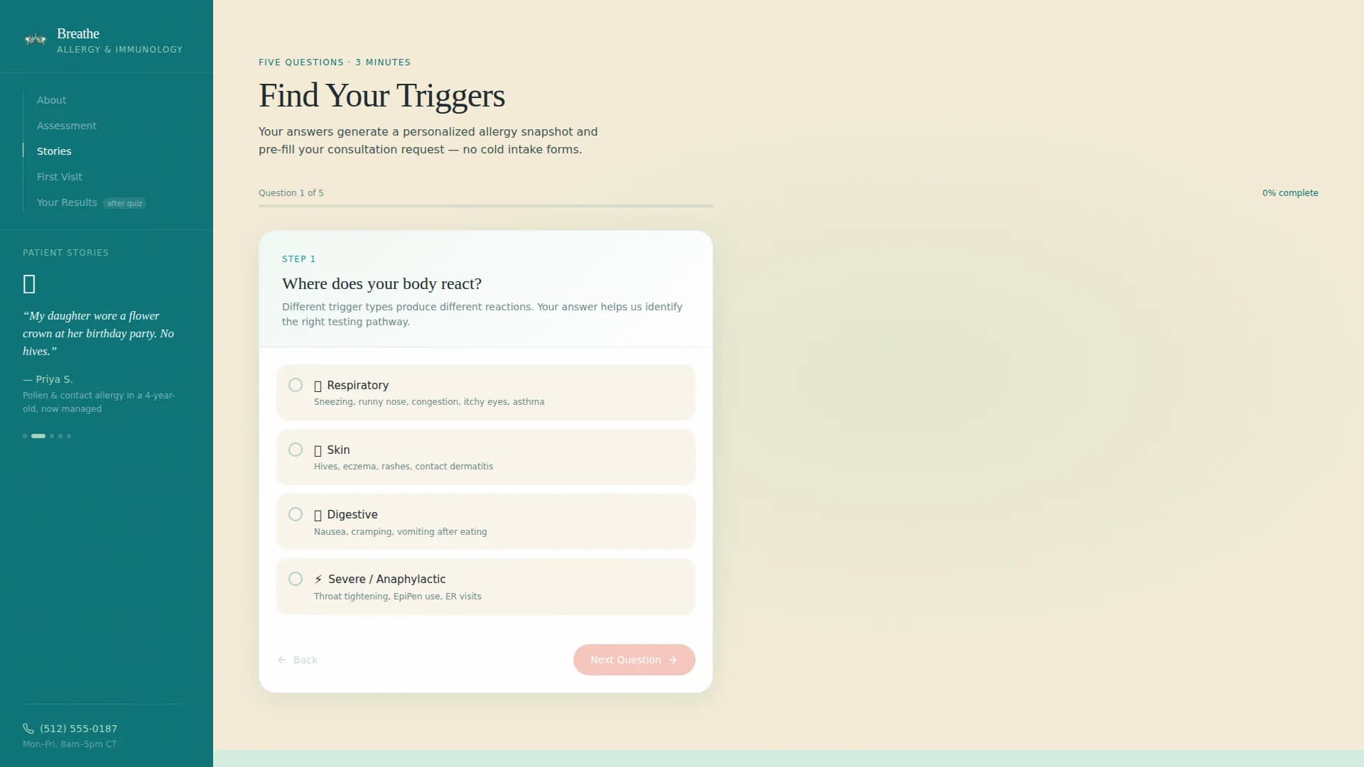 Breathe - Allergy Services Landing page Template