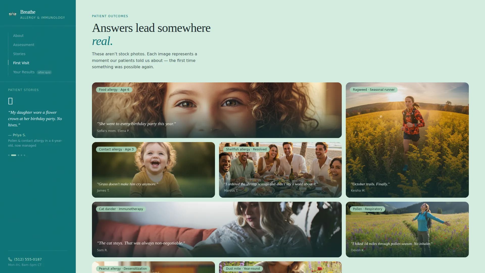 Breathe - Allergy Services Landing page Template