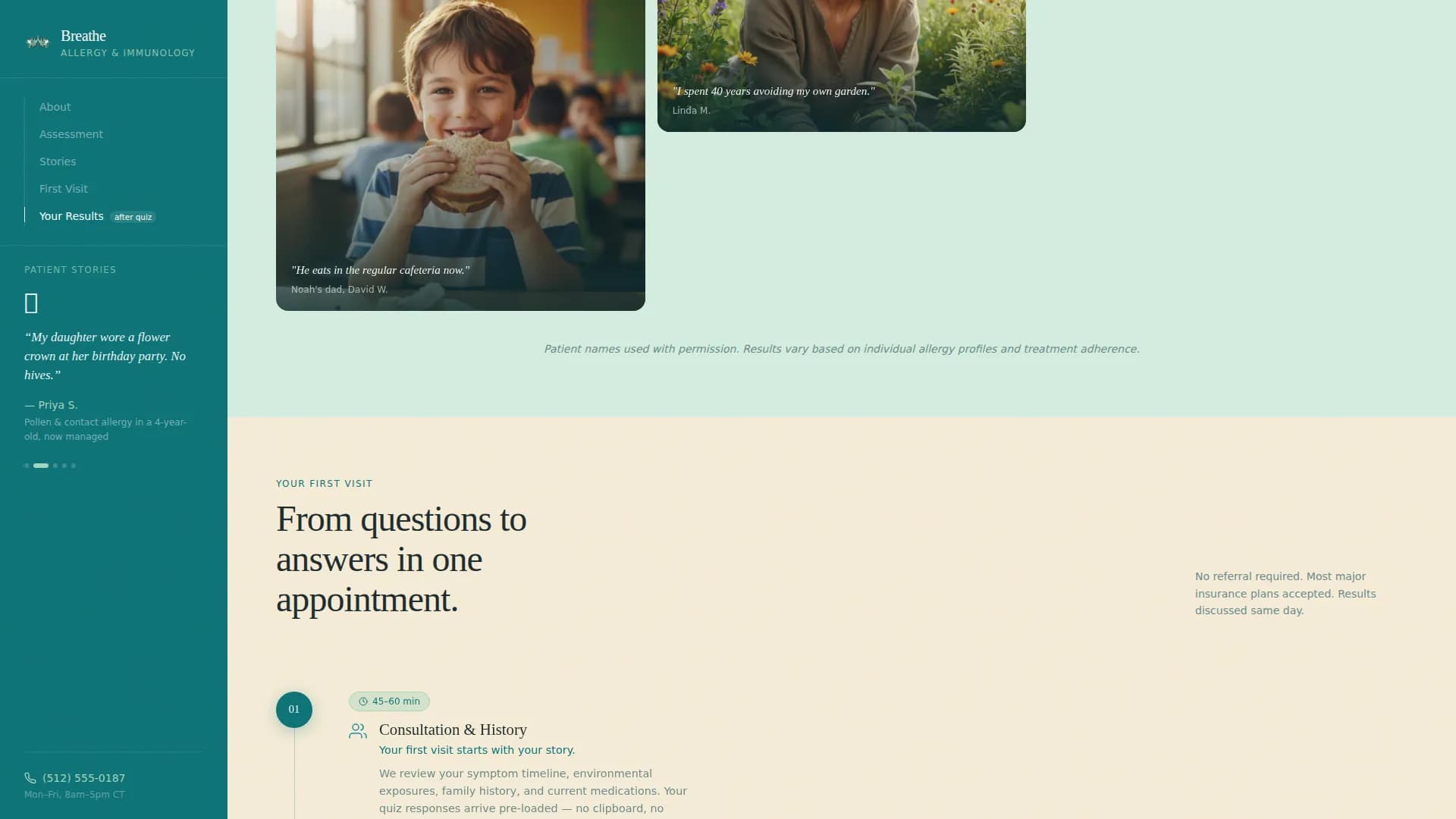 Breathe - Allergy Services Landing page Template